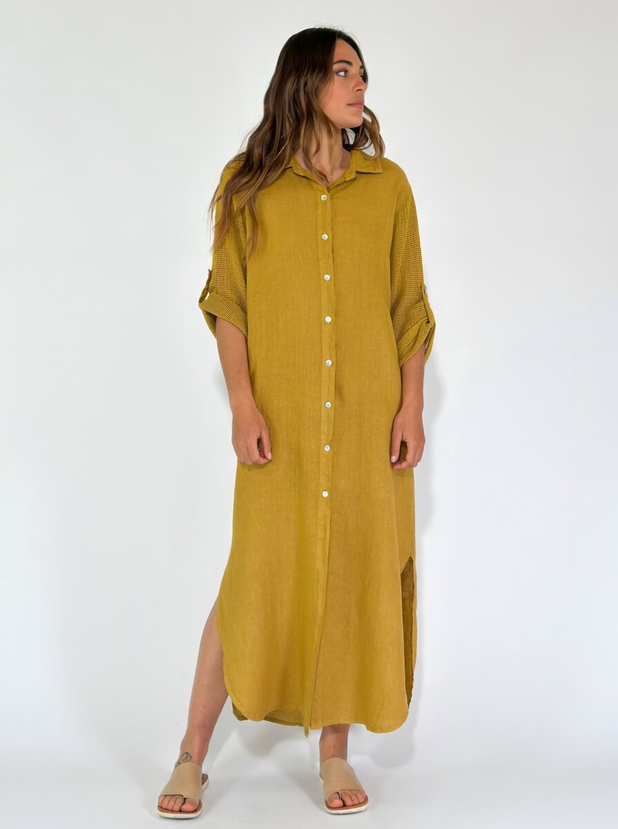VESTIDO VENETO - MOSTAZA 