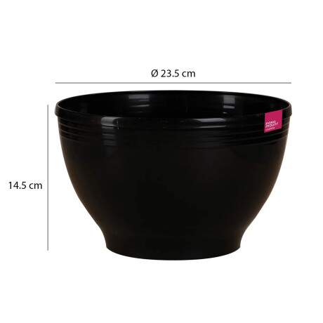 Bowl Cuenco Redondo Le Chef Ø23.5Cm Plástico Ensalada Snacks Negro