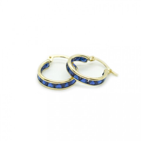 Caravanas en Oro 10 Kilates Con Zirconias Color Caravanas en Oro 10 Kilates Con Zirconias Color