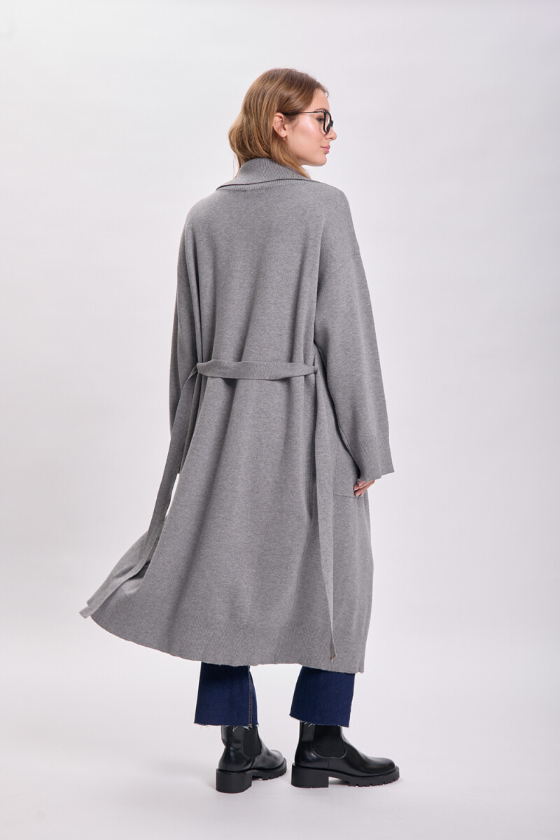 Cardigan punto Gris