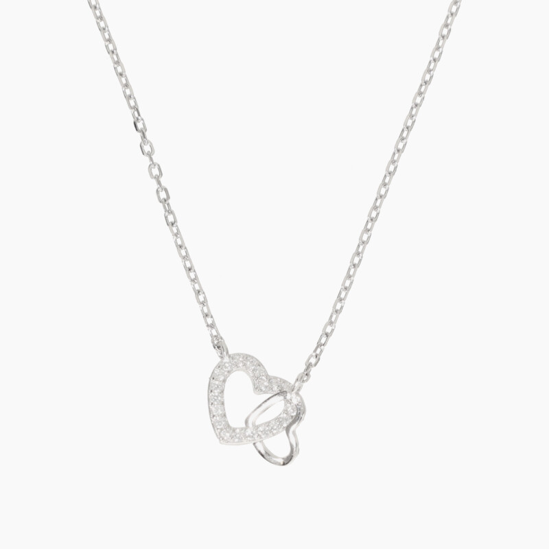 Cadena con dije de corazón en plata 925 y circonias Cadena Con Dije De Corazón En Plata 925 Y Circonias