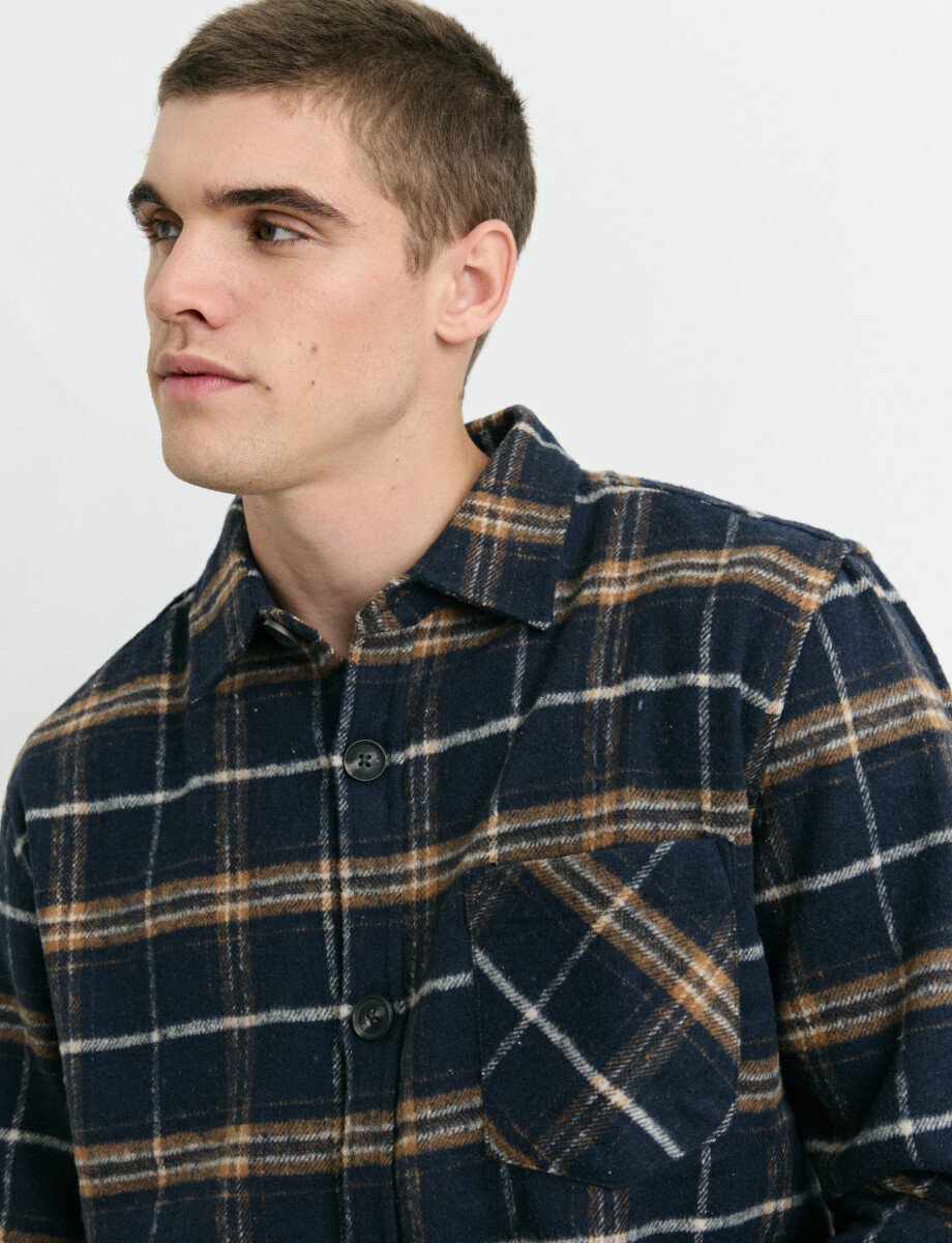 300568 SOBRECAMISA HARRY Azul Osc/amarillo