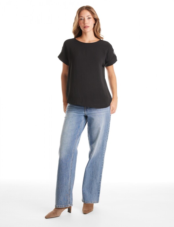 Blusa Crepe NEGRO