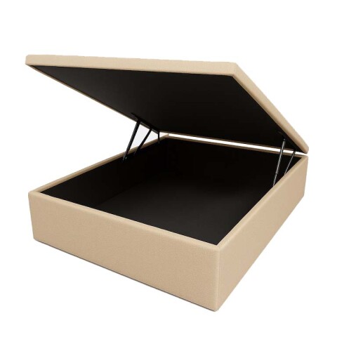 BOX BAUL 1 PLAZA Y MEDIA 110X188X44 - Lino Beige — Bed Home