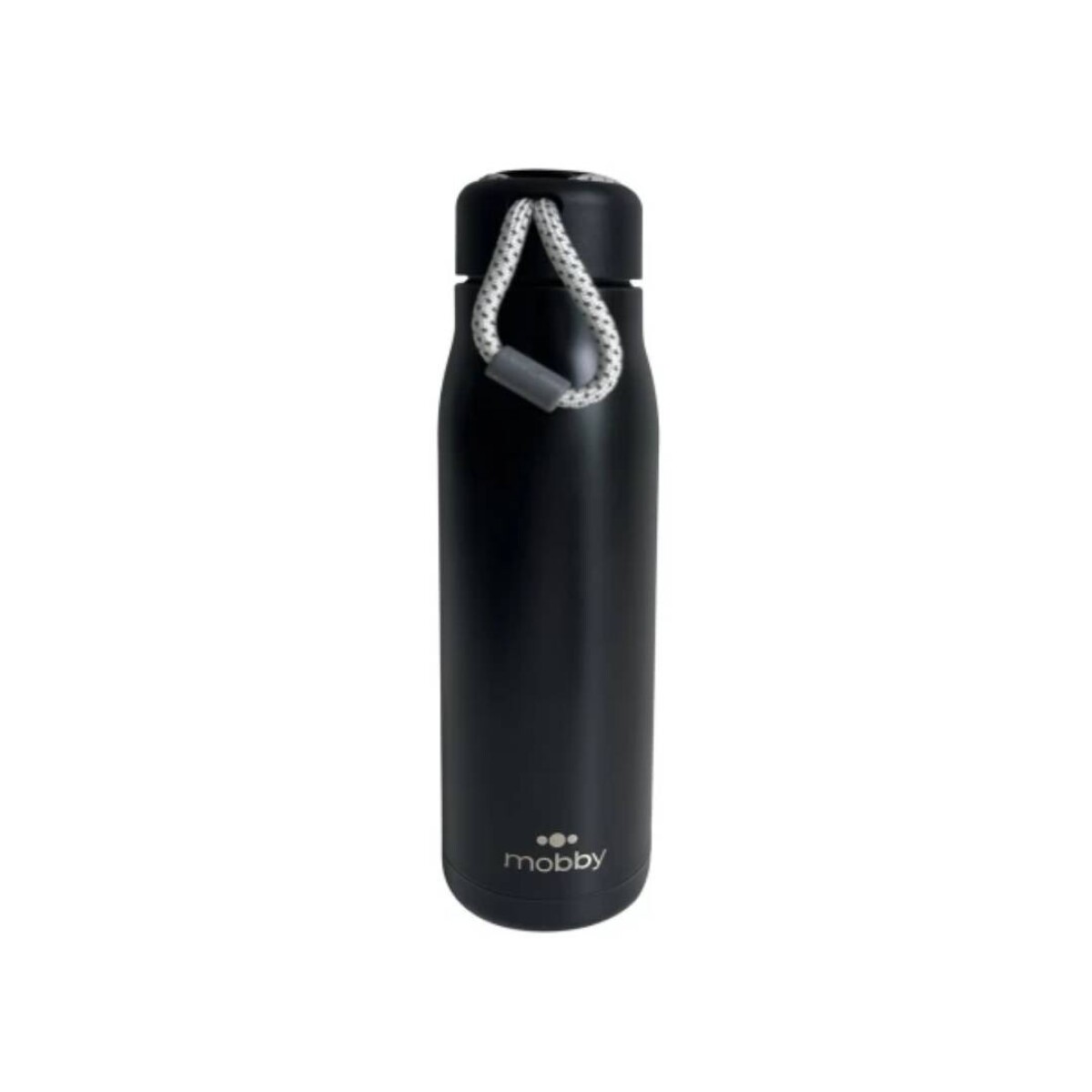BOTELLA TERMICA D.PARED 550ML CUERDA - NEGRO MOBBY 