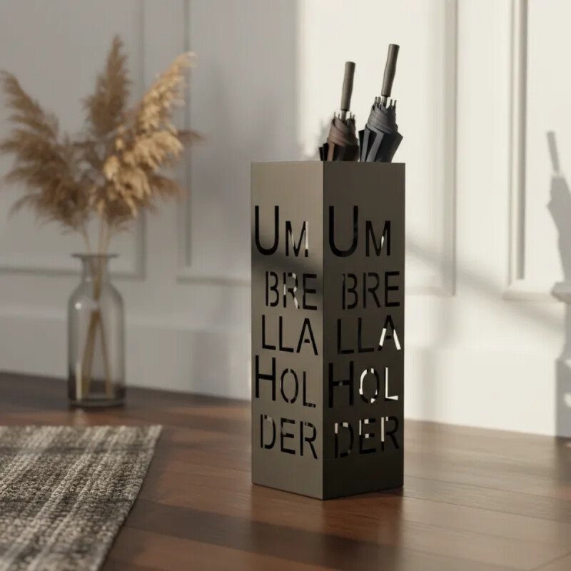 Soporte para paraguas de metal NEGRO