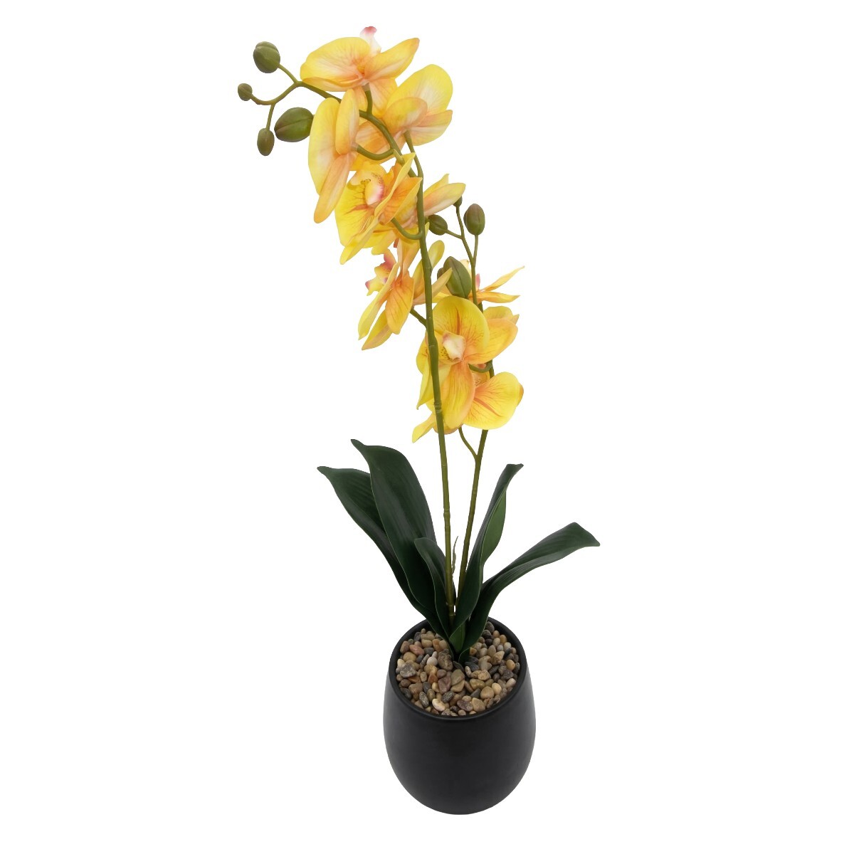 ORQUIDEA AMARILLO ARTIF C/MACETERO 50CM 