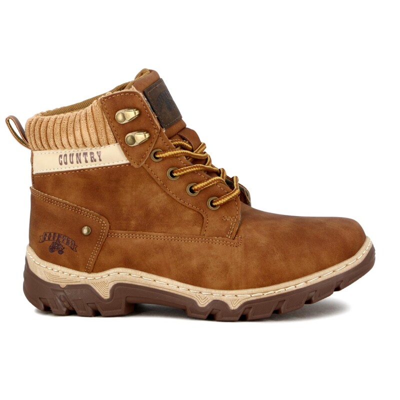 Country Bota Salt Lake De Dama Acordonada - Marron Claro Marron Claro