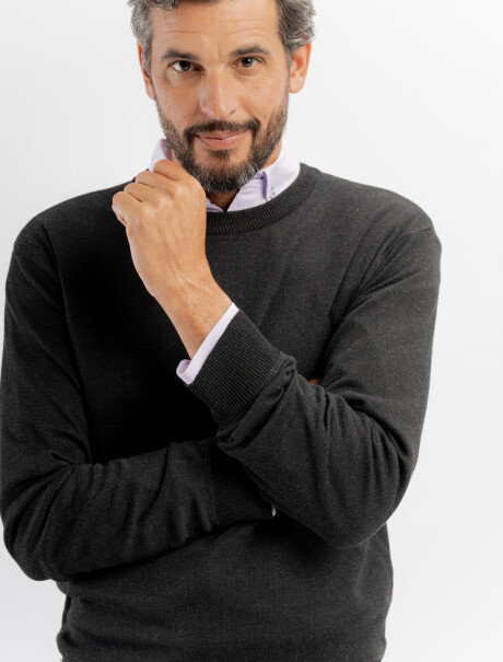 Buzo escote V Sauce gris oscuro