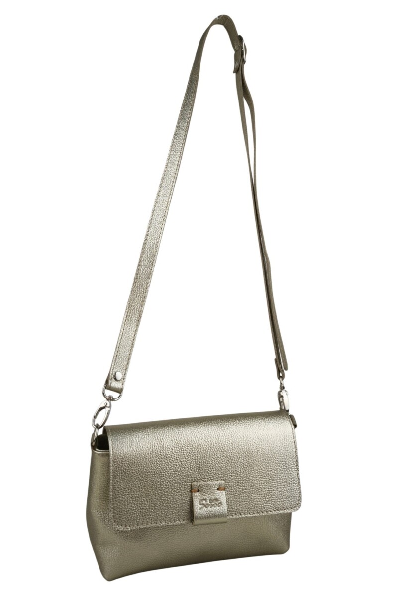 Morral con solapa chico Champagne