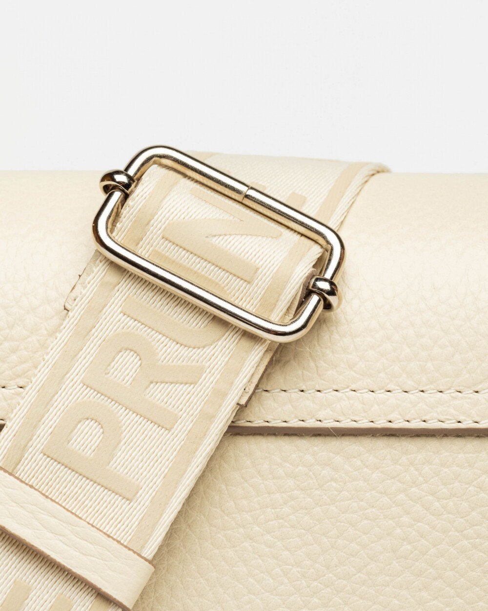 Bandolera The Circle En Cuero Graneado Natural