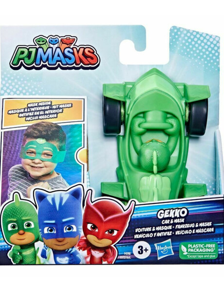 Vehículo y antifaz PJ Masks Hasbro Gekko