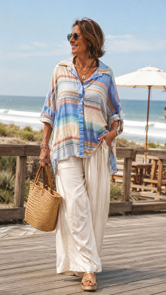 CAMISA DUNIA - Celeste 