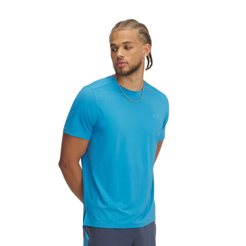 UA LAUNCH ELITE SHORTSLEEVE-BLU BLU-452
