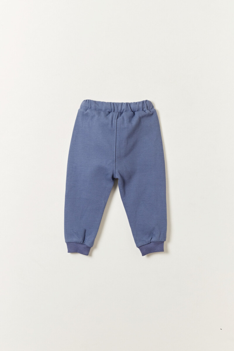 Pantalón deportivo con textura Azul