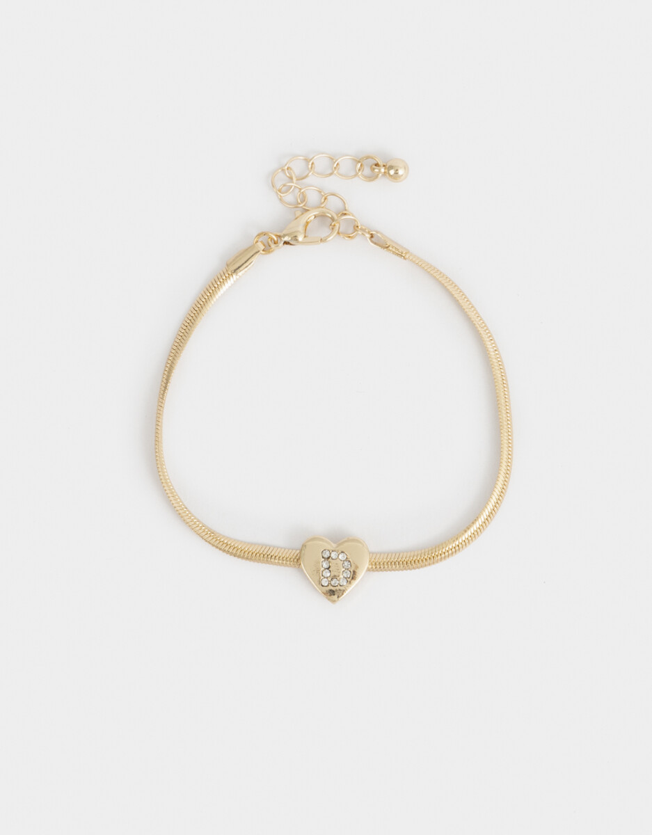Pulsera Flexible De Inicial "d" 