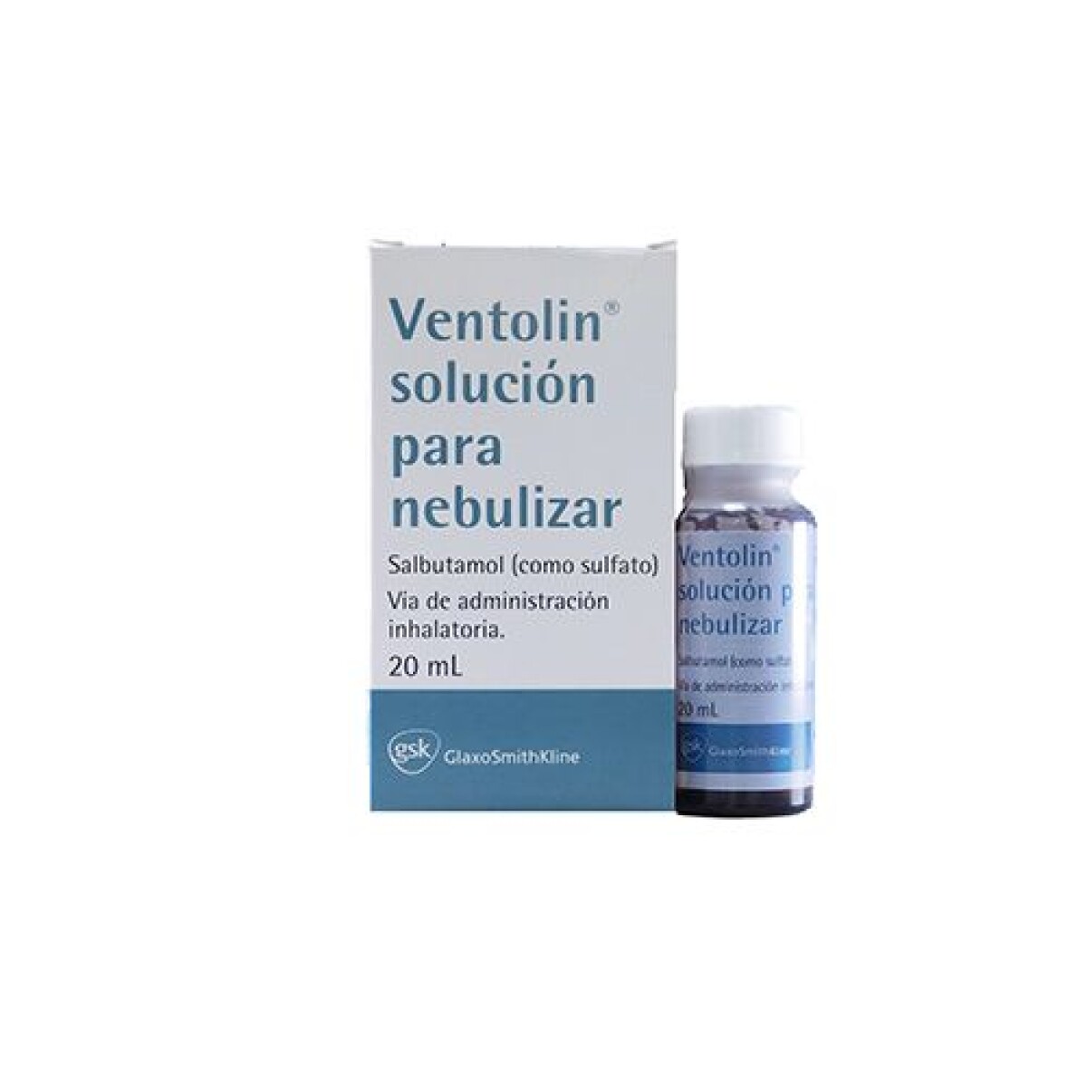 Ventolin Solución 20 ml – Broncodilatador para Inhalación y Nebulización 