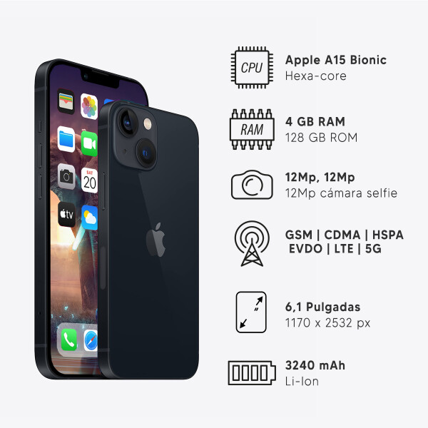 Iphone 13 4gb 128 Gb + regalo NEGRO