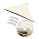 Set x2 Lona vela triangular poliester impermeable 3,6 mts BEIGE