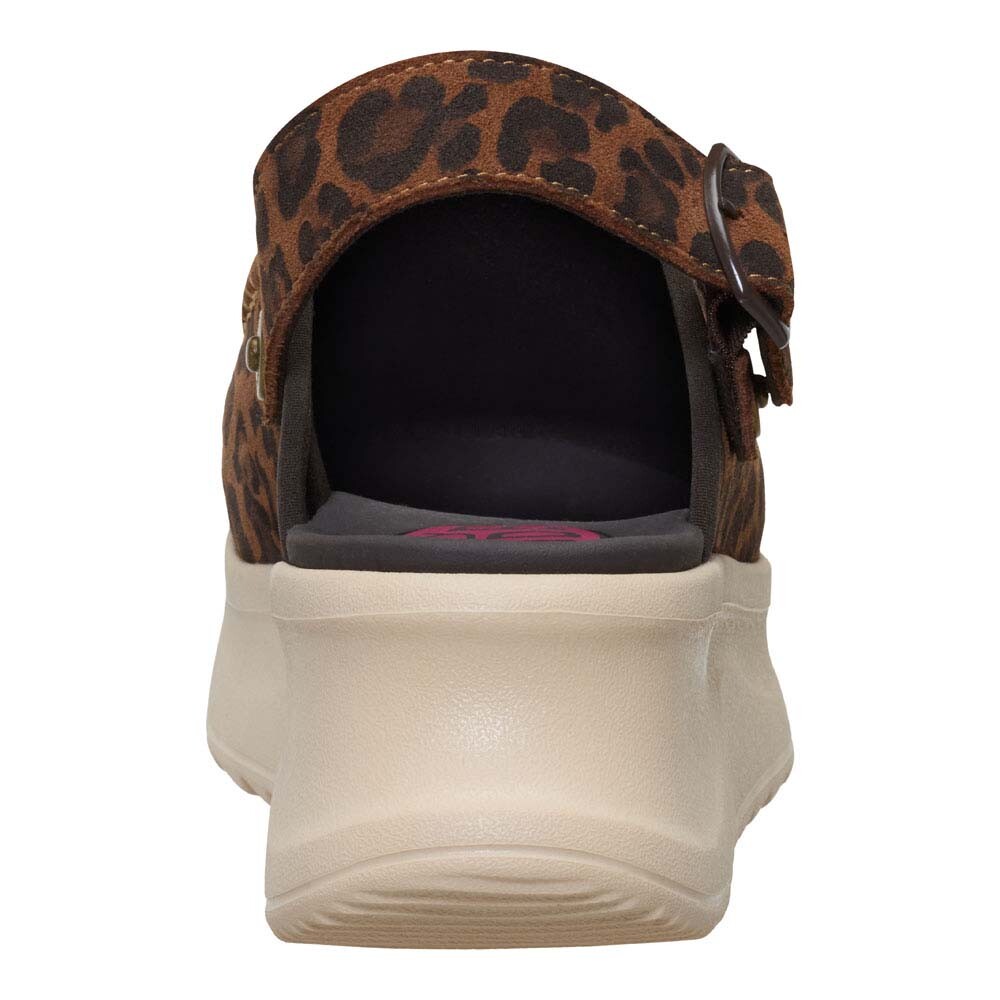 Zuecos Delray Clog Suede - Mujer Brown Leopard