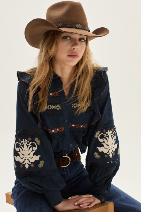 Blusa Noctis Azul Marino