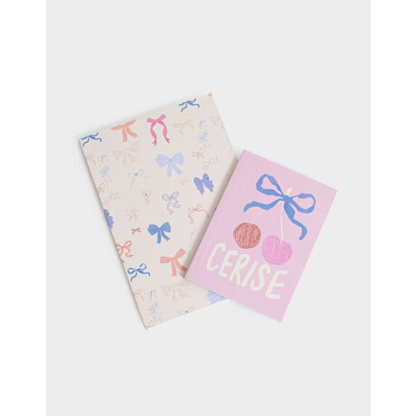 Set De Cuadernos Moño Y Cherry Combinacion Multicolor