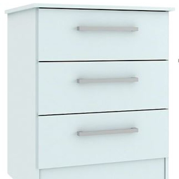 MESA DE LUZ RTD CO 1054 -3 Cajones Blanco/Tabaco Sin color