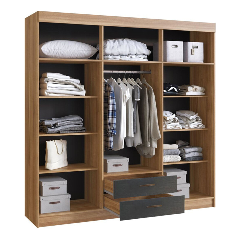 Combo Dormitorio Sommier 2p + Ropero 3p + 2 Mesas De Luz Ltc Combo Dormitorio Sommier 2p + Ropero 3p + 2 Mesas De Luz Ltc
