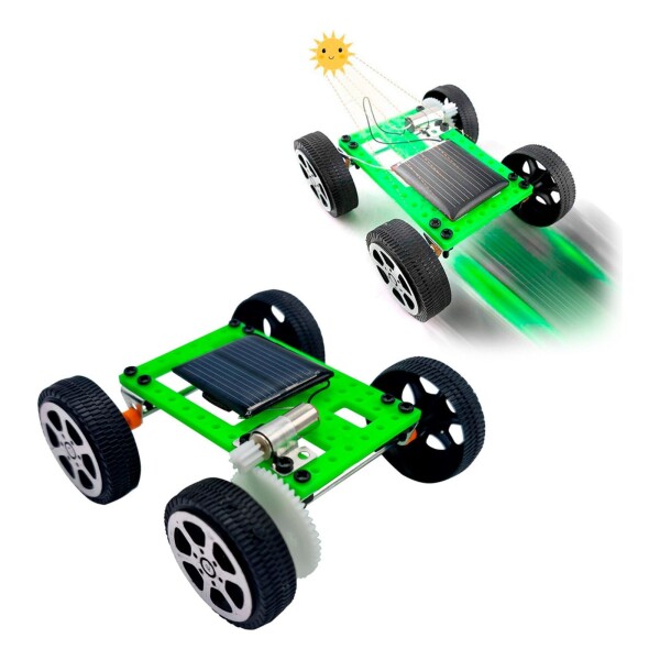 Auto Para Armar Con Energía Solar Educación Robótica Color Variante Verde