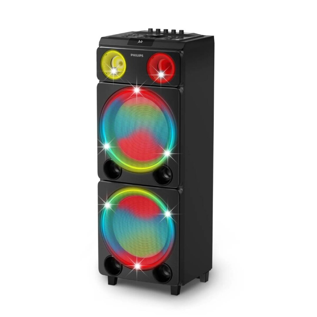 Torre de Sonido Bluetooth Philips con Luces, Radio y Carry On 