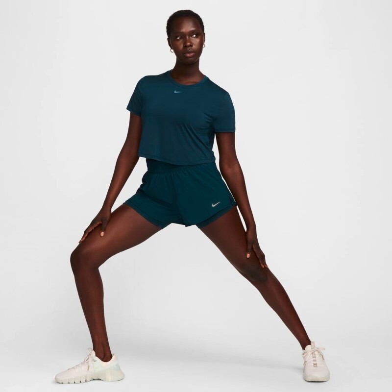 Pantalón Corto Nike One Dri-Fit Mr 3In 2N1 de Mujer Azul
