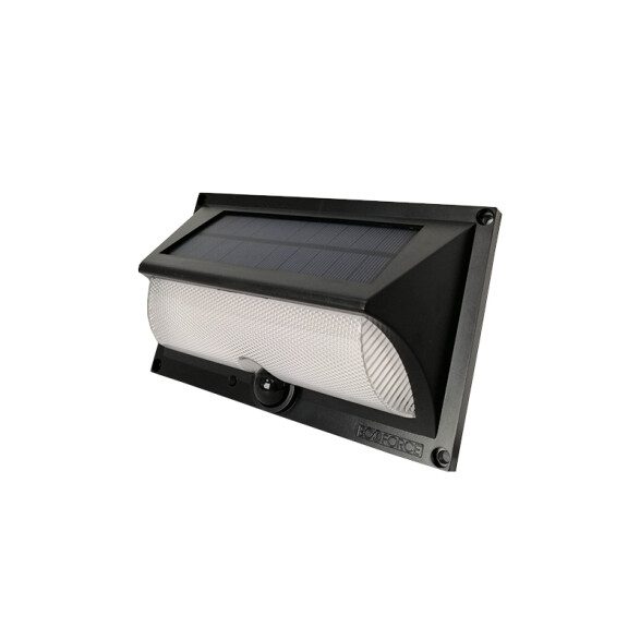 Aplique LED solar +sensor mov. negro 600Lm cálida IX3052