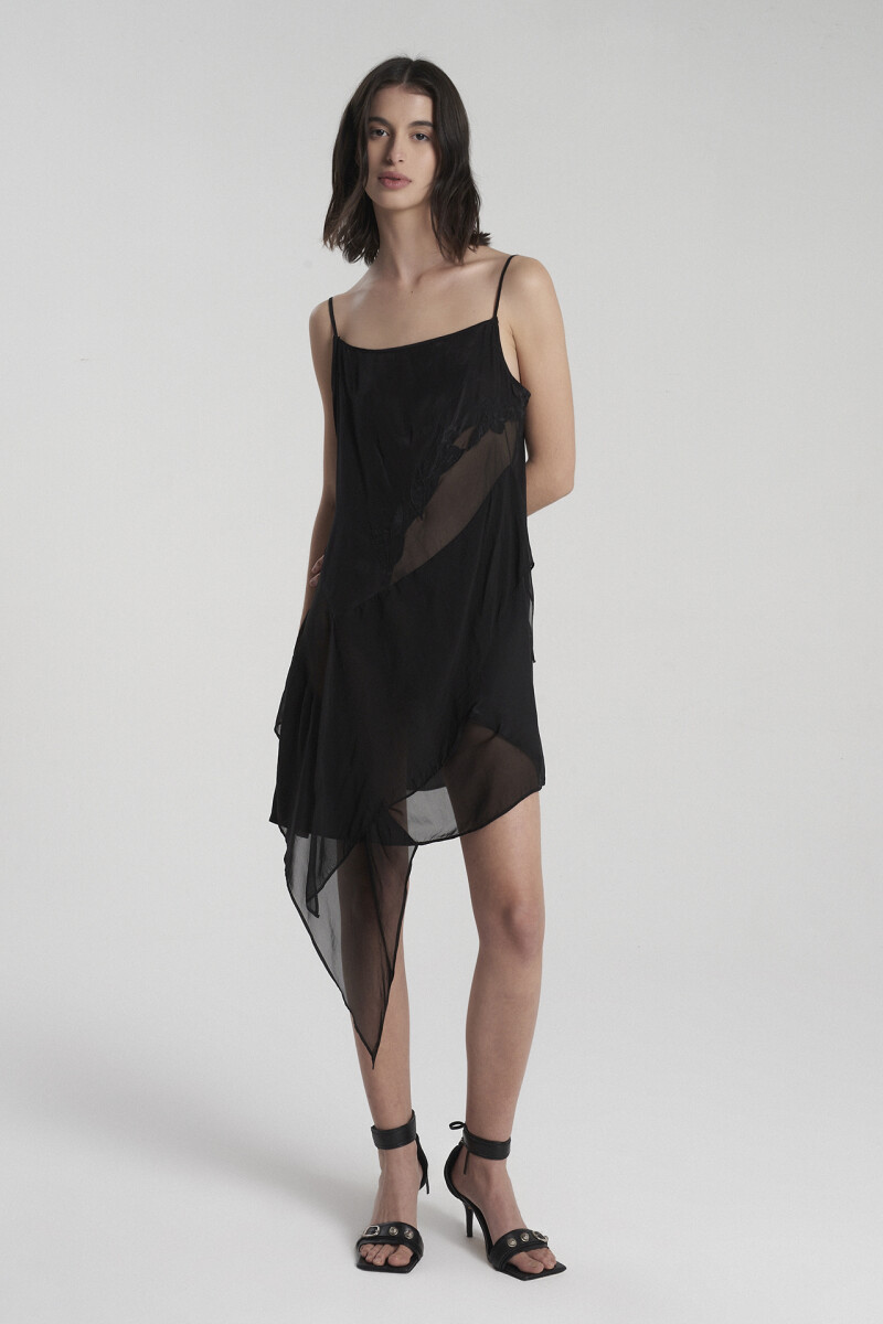 VESTIDO CORTO COMO Negro
