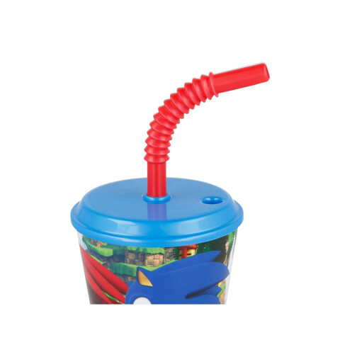 Vaso Plástico con Pajita Retráctil Sonic 430 ml U