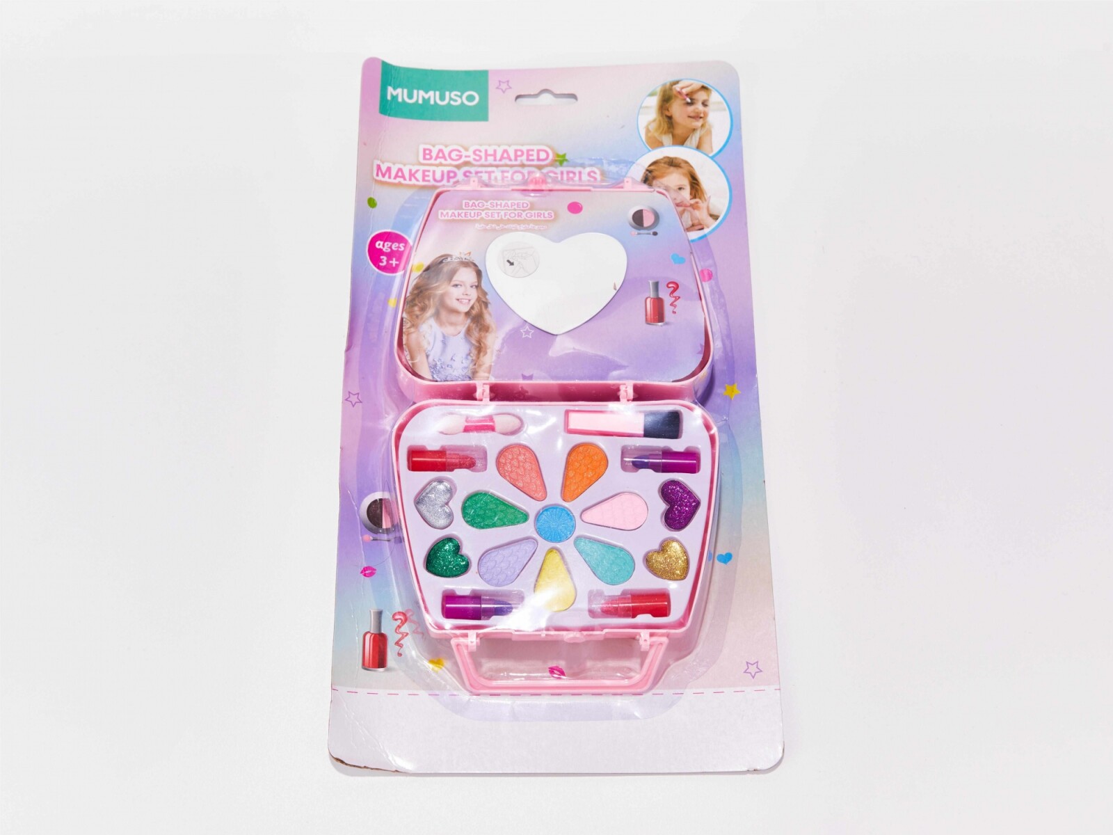 SET DE MAQUILLAJE CON FORMA DE BOLSO PARA NIÑAS 