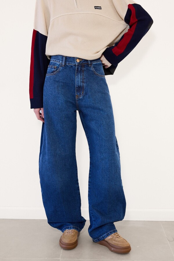 Jean Barrel Leg Azul