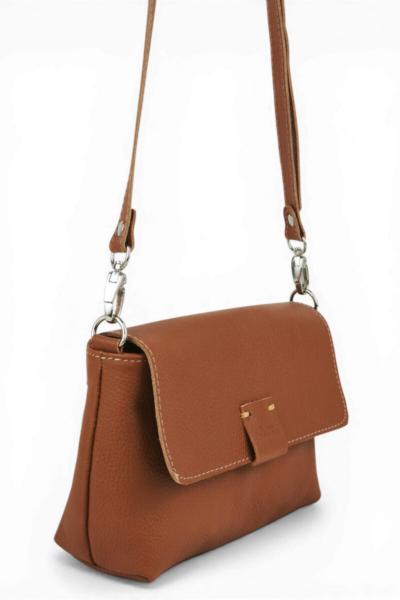 Morral con solapa chico Dulce de Leche