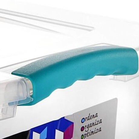 Caja Organizadora Plástica Wenbox 15L Tapa c/Clips Laterales Transparente