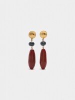 Pendientes Largos Con Piedras multicolor