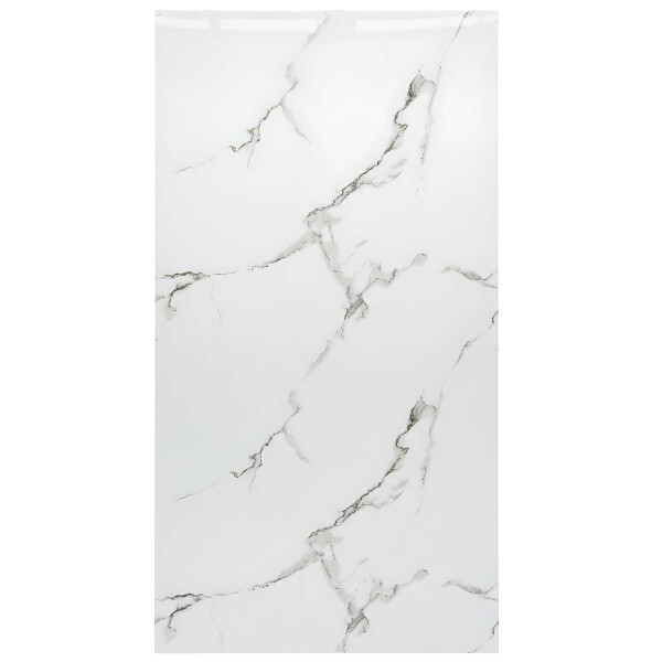 Placa PVC Símil Mármol 2,44x1,22m 3mm Resistente Agua Calor Mármol Blanco Gris Claro 2