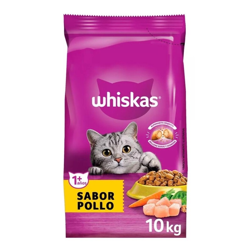 WHISKAS GATOS ADULTOS POLLO 10 KG