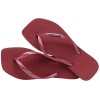 Ojotas Havaianas Slim Square Logo Metallic Rojo