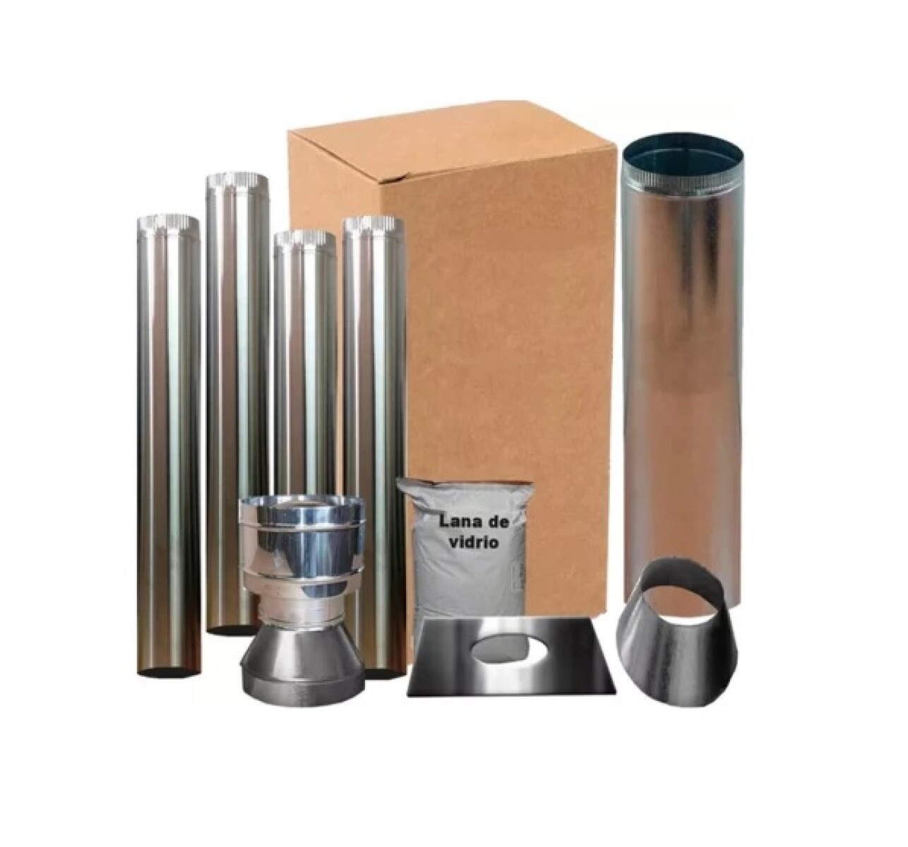 Kit de caños para calefactor Tromen (TECHO) - Diámetro 8"" 