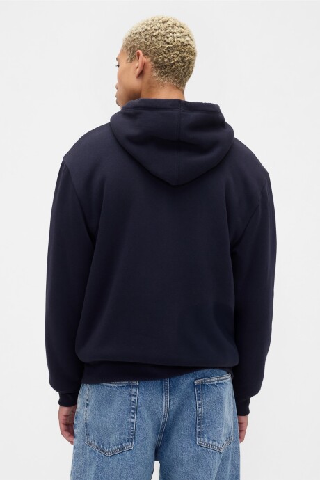 Canguro Con Corderito Logo Gap Hombre New Classic Navy