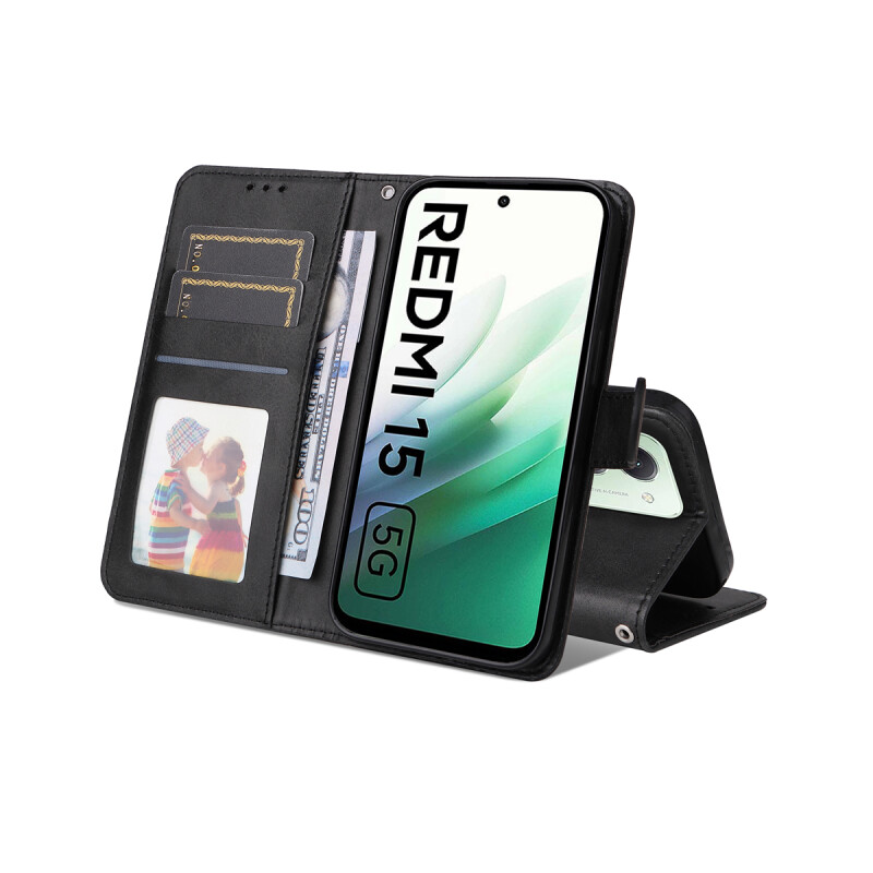 Flip cover para Xiaomi Redmi 15 color negro Flip Cover Para Xiaomi Redmi 15 Color Negro