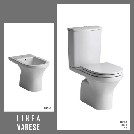 JUEGO INODORO, TAPA, MOCHILA Y BIDET FERRUM LINEA VARESE descarga a 25 cms. 000