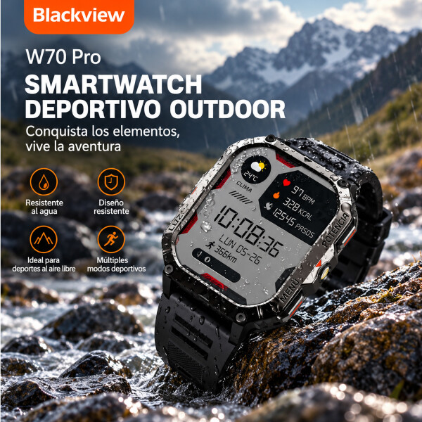 Smartwatch Blackview W70 Pro 128mb Gps Ip68 SMARTWATCH BLACKVIEW W70 PRO VERDE