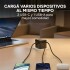 Ficha Cargador Auto Mini Usams 30w Doble Puerto Transparente Negro