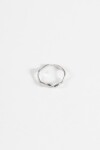 Anillo acero curve plateado