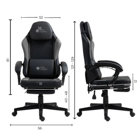 SILLA GAMER SHOT- WARLORD COLOR NEGRO 001
